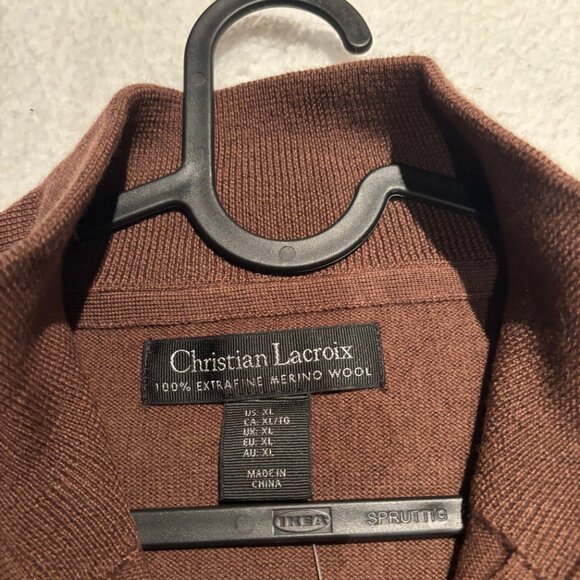 Christian Lacroix - 100% Extra Fine Merino Wool Sweater - Mens - Size: XL - Picture 2 of 2